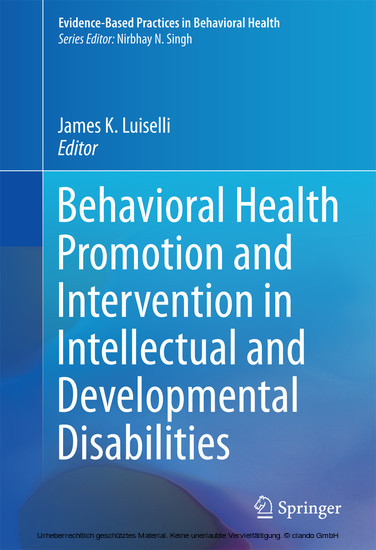 Behavioral Health Promotion and Intervention in Intellectual and Developmental Disabilities main product photo