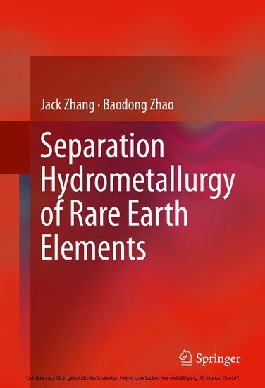 Separation Hydrometallurgy of Rare Earth Elements main product photo
