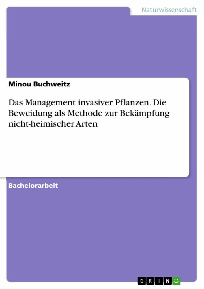 Das Management invasiver Pflanzen. Die Beweidung als Methode zur Bekämpfung nicht-heimischer Arten main product photo