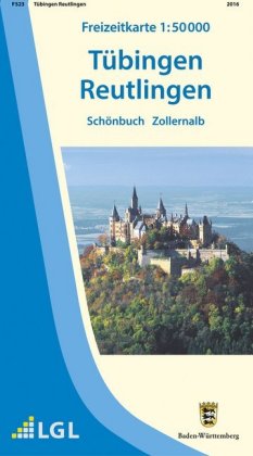 Topographische Freizeitkarte Baden-Württemberg Tübingen, Reutlingen