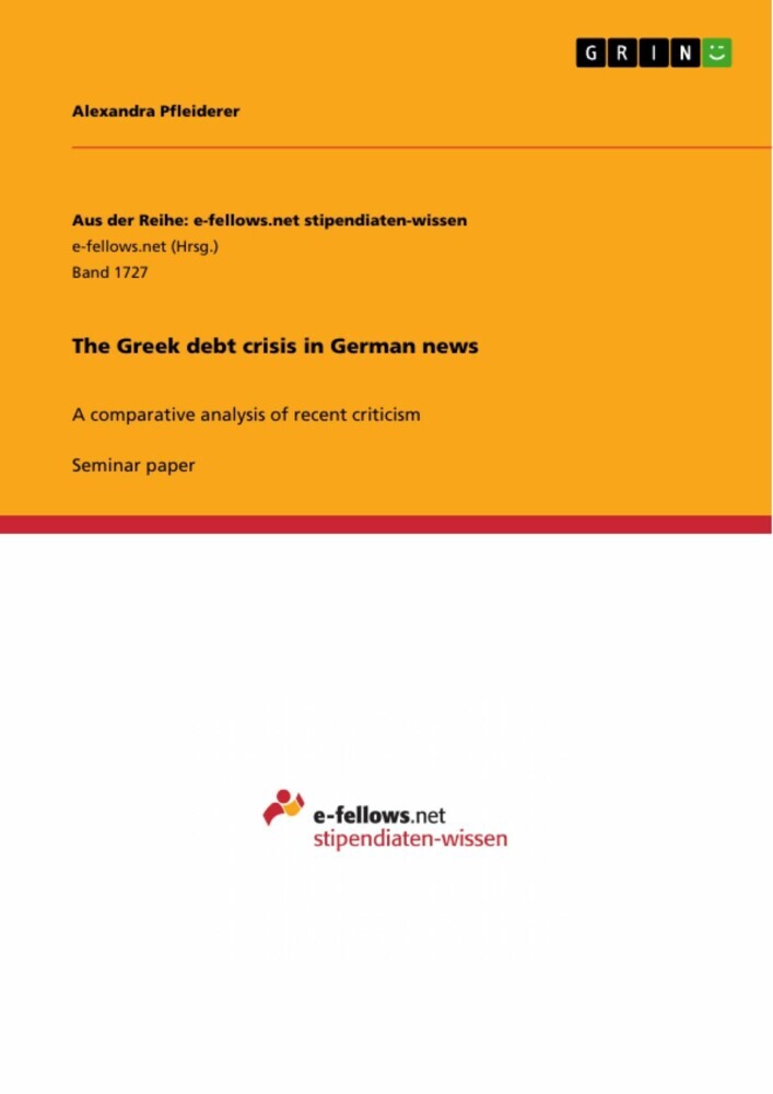 The Greek debt crisis in German news main product photo