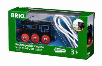 Schwarze Akku-Lok mit Mini-USB