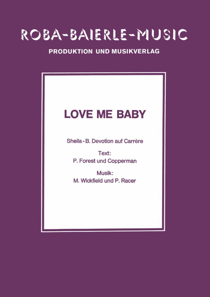 Love Me Baby main product photo