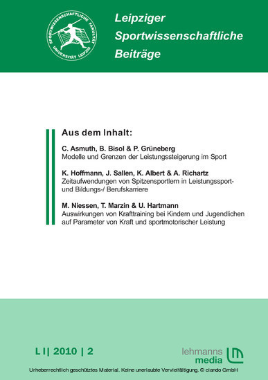 Leipziger Sportwissenschaftliche Beiträge main product photo
