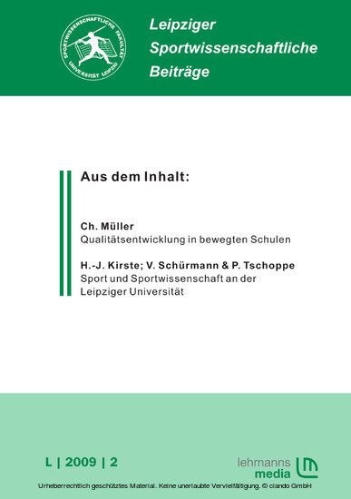 Leipziger Sportwissenschaftliche Beiträge main product photo