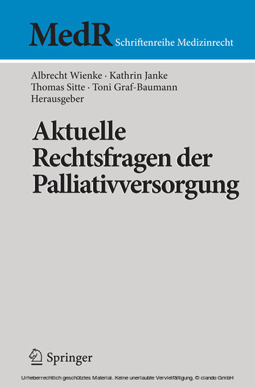 Aktuelle Rechtsfragen der Palliativversorgung main product photo