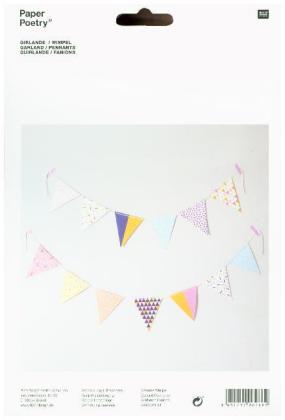 Girlande Bunte Wimpel