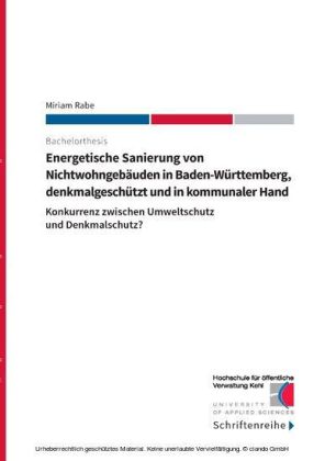 Energetische Sanierung von Nichtwohngebäuden in Baden-Württemberg, denkmalgeschützt und in kommunaler Hand