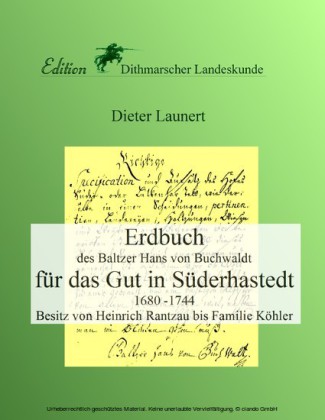 Erdbuch für das Gut in Süderhastedt