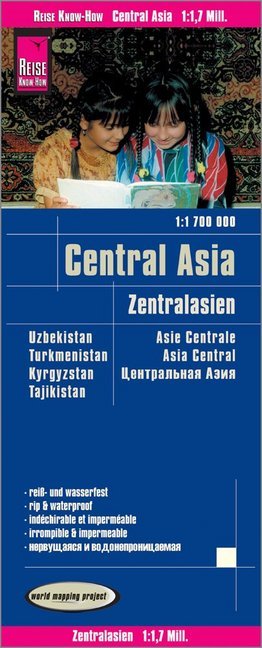 Reise Know-How Landkarte Zentralasien / Central Asia (1:1.700.000) : Usbekistan, Kirgisistan, Turkmenistan und Tadschikistan main product photo