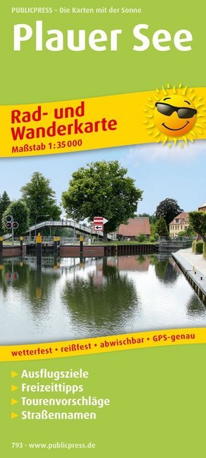 PublicPress Rad- und Wanderkarte Plauer See main product photo