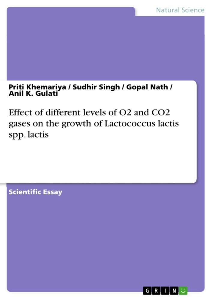 Effect of different levels of O2 and CO2 gases on the growth of Lactococcus lactis spp. lactis main product photo