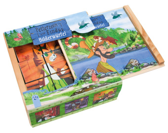 Holz-Bilderwürfel "Pettersson und Findus" (Würfelpuzzle)
