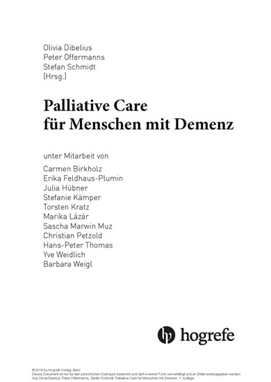 Palliative Care für Menschen mit Demenz main product photo