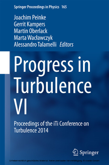 Progress in Turbulence VI main product photo
