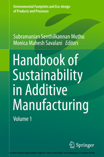 Handbook of Sustainability in Additive Manufacturing main product photo