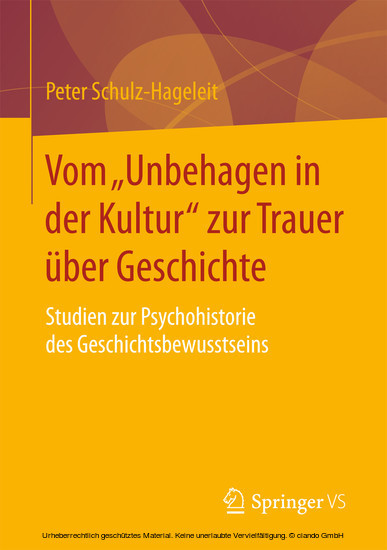 Vom 'Unbehagen in der Kultur' zur Trauer über Geschichte main product photo