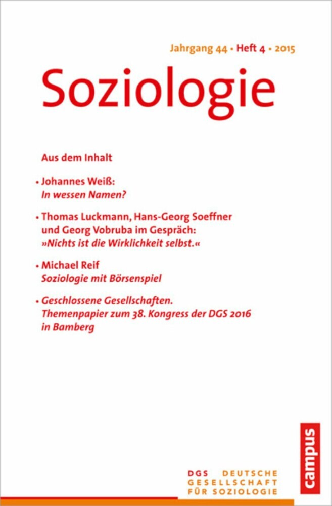 Soziologie 4.2015 main product photo