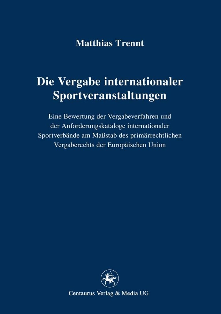 Die Vergabe internationaler Sportveranstaltungen main product photo