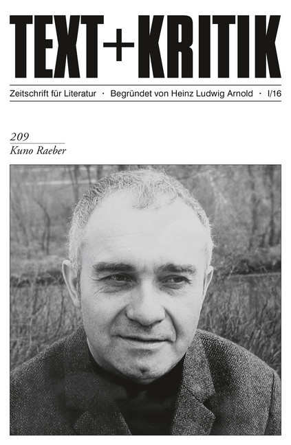 TEXT+KRITIK 209: Kuno Raeber main product photo