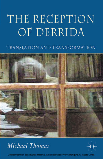 The Reception of Derrida main product photo