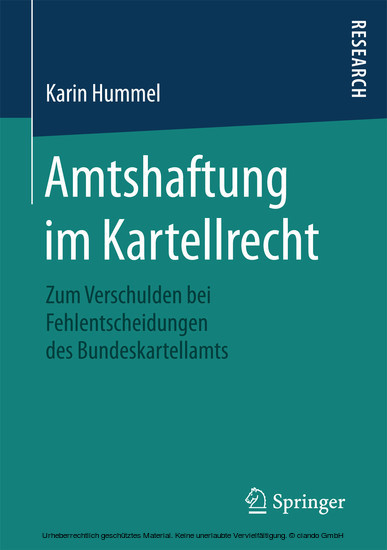 Amtshaftung im Kartellrecht main product photo