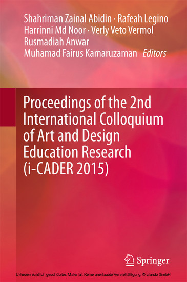 Proceedings of the 2nd International Colloquium of Art and Design Education Research (i-CADER 2015) main product photo
