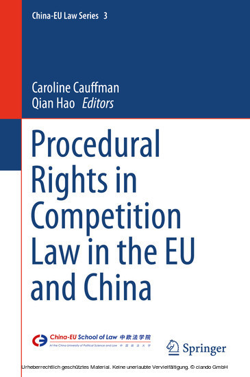 Procedural Rights in Competition Law in the EU and China main product photo