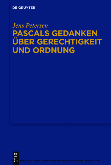 Pascals Gedanken über Gerechtigkeit und Ordnung main product photo