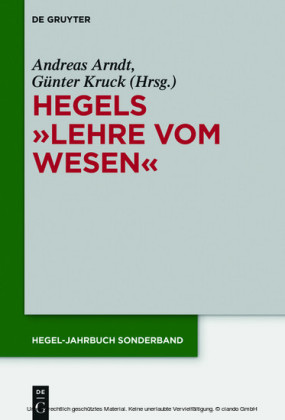 Hegels 'Lehre vom Wesen'