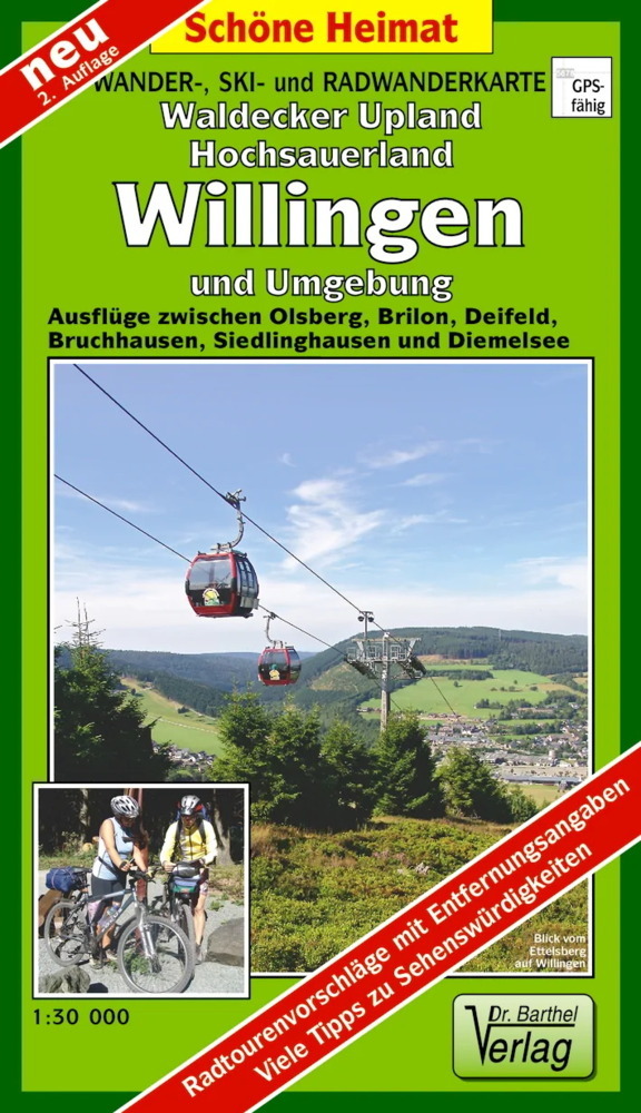 Doktor Barthel Karte Wander-, Ski- und Radwanderkarte Waldecker Upland, Hochsauerland, Willingen und Umgebung main product photo