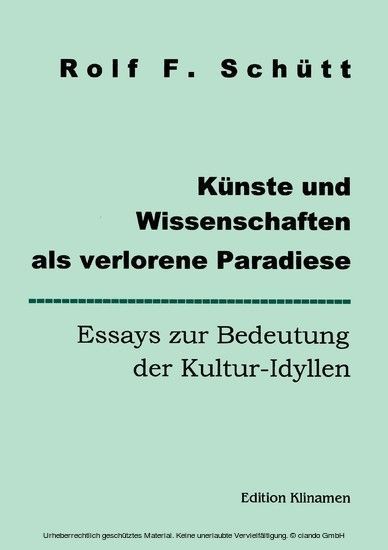 Künste und Wissenschaften als verlorene Paradiese main product photo