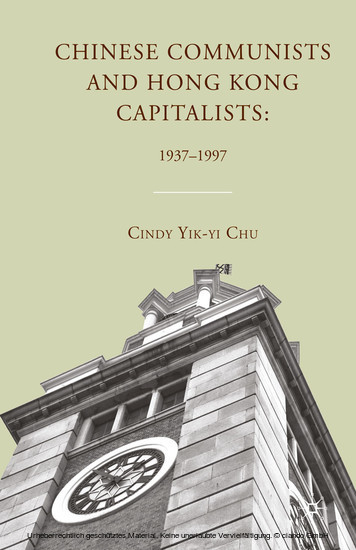 Chinese Communists and Hong Kong Capitalists: 1937-1997 main product photo