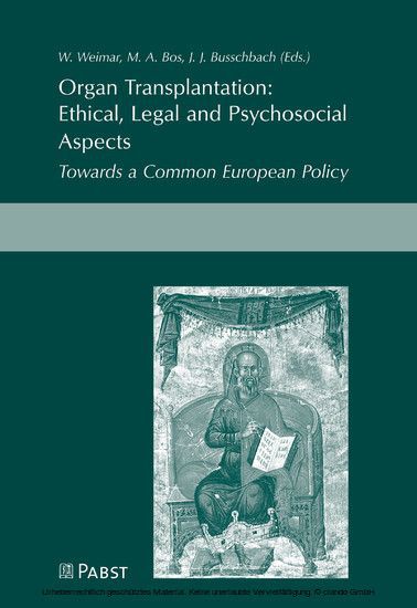 Organ Transplantation: Ethical, Legal and Psychosocial Aspects main product photo