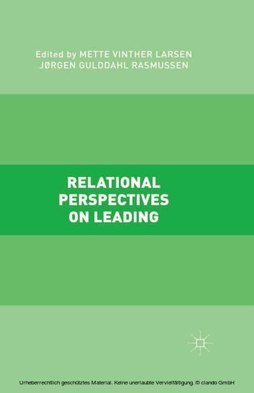 Relational Perspectives on Leading main product photo