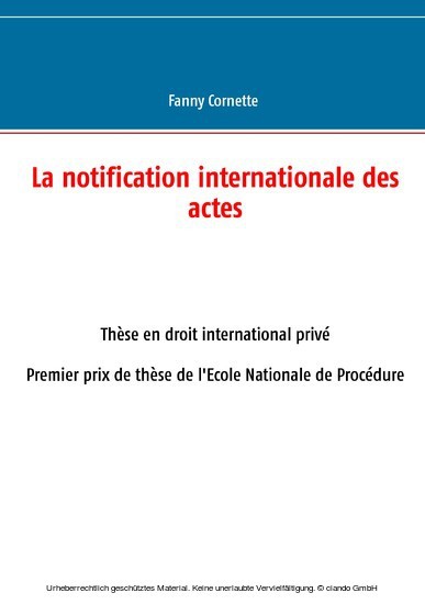 La notification internationale des actes main product photo