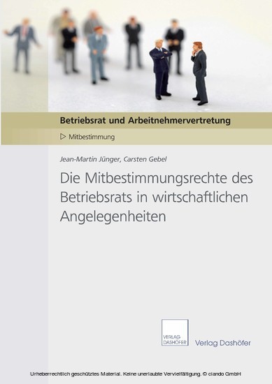Die Mitbestimmungsrechte des Betriebsrats in wirtschaftlichen Angelegenheiten main product photo