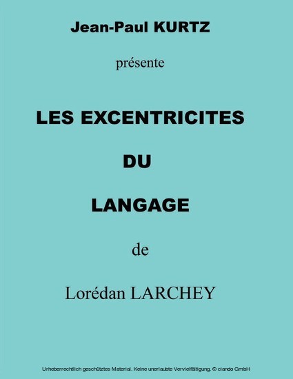 les excentricités du langage main product photo