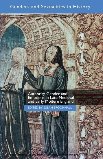 Authority, Gender and Emotions in Late Medieval and Early Modern England main product photo
