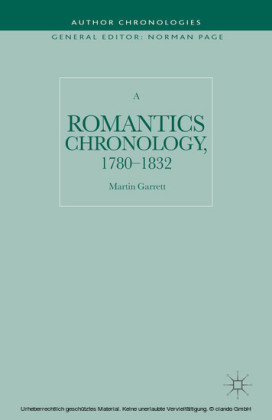 A Romantics Chronology, 1780-1832