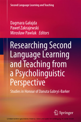 Researching Second Language Learning and Teaching from a Psycholinguistic Perspective
