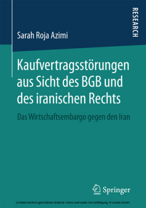 Kaufvertragsstörungen aus Sicht des BGB und des iranischen Rechts