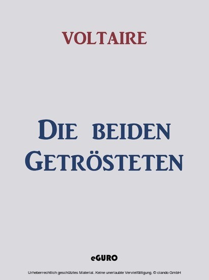 Die beiden Getrösteten main product photo