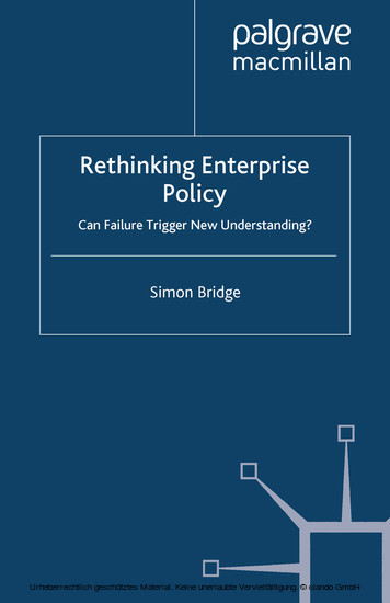 Rethinking Enterprise Policy main product photo