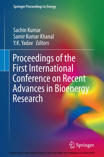 Proceedings of the First International Conference on Recent Advances in Bioenergy Research main product photo