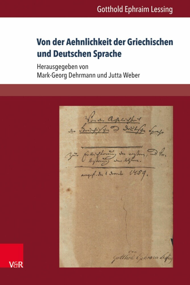 Von der Aehnlichkeit der Griechischen und Deutschen Sprache main product photo