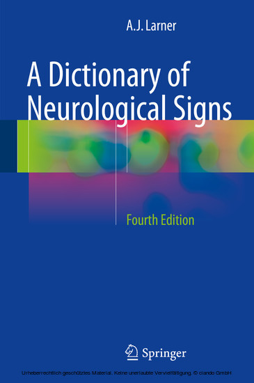 A Dictionary of Neurological Signs main product photo
