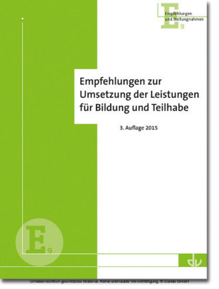 Empfehlungen des DV zur Umsetzung der Leistungen für Bildung und Teilhabe