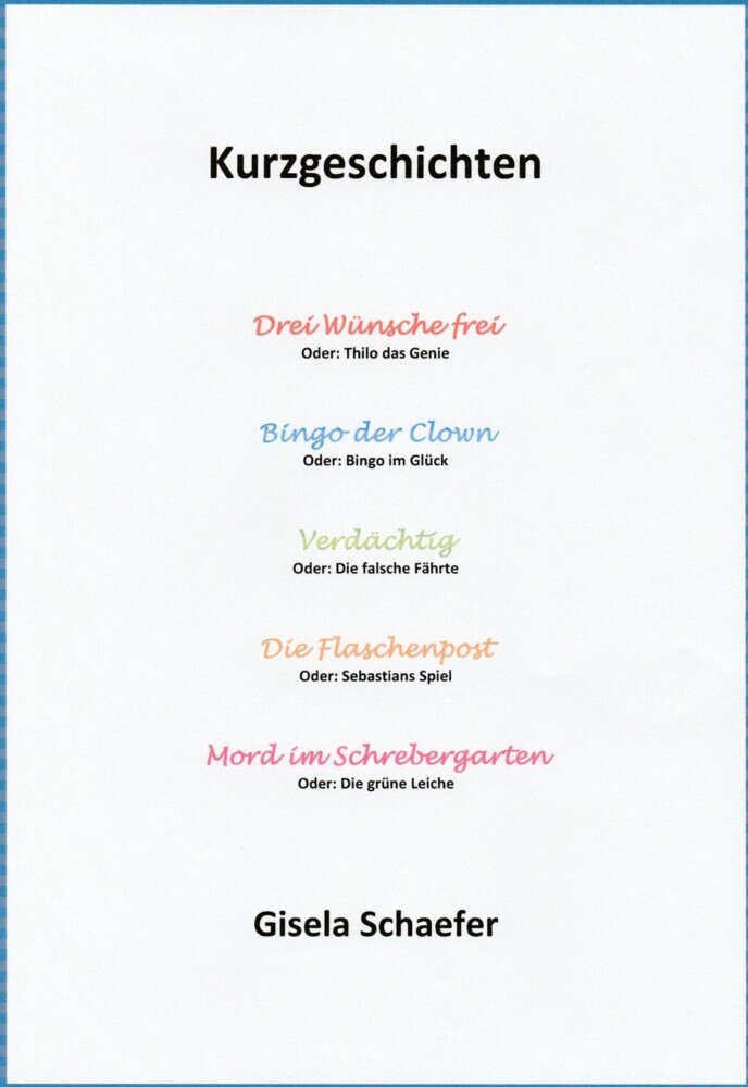 Kurzgeschichten main product photo