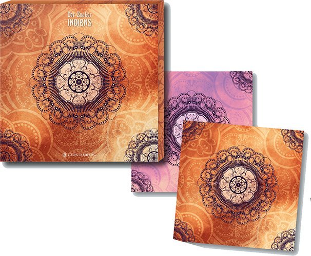Der Zauber Indiens - Untersetzer orange, 2er-Set main product photo
